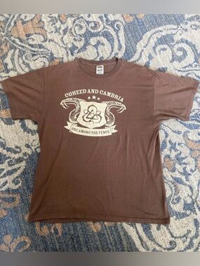 Coheed and Cambria One Among The Fence Band Shirt Large Brown